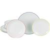 CreaTable, 24057 Serie Luna Color Line, set di stoviglie per 4 persone, set di piatti in porcellana, lavabile in lavastoviglie e microonde, produzione di qualità