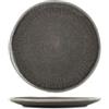 H&H Set 6 Piatti Piani in Stoneware Yucatan 27 cm - Colore Marrone - Design Minimal con Effetto Reactive e Texture Materiche - Perfetti per Pranzi e Cene - Adatti anche alla Ristorazione