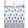 PENSIERI DELICATI Copriletto Matrimoniale 260 x 280 cm, Telo Singolo 100% Cotone Pique, Ideale Come Arredo, Coperta Salva Letto 2 Piazze, Fantasia Volare Azzurro, 100% Made in Italy