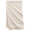 Lacoste Telo da bagno Heritage in cotone Supima, 88,9 x 177,8 cm, bianco gesso