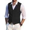 Solovedress Gilet estivo da uomo, vestibilità normale, classico, per matrimoni e feste