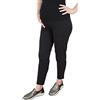 Mamatoto Pantaloni premaman Morbido cotone elasticizzato Abbigliamento da casa per la gravidanza Vita regolabile Nero
