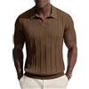 PJ PAUL JONES Polo da uomo a maniche corte con scollo a V, Albicocca, XL