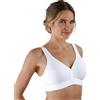 Naturana, 86021, reggiseno da donna senza ferretto in cotone per abbigliamento sportivo, bianco, 40C