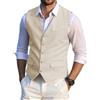 Solovedress Gilet estivo da uomo, vestibilità normale, classico, per matrimoni e feste