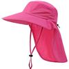Magracy Cappello da sole a tesa larga da esterno da donna da uomo con patta sul collo Cappello da pesca in rete con protezione UV Cappelli da pesca da giardino Grigio scuro