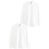 NEXT Uomini Confezione da 2 Camice Easy-Care con Maniche Lunghe e Polsino Singolo - vestibilità Skinny Bianco 38