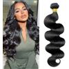 Ladiaryf Ladiayf Human Hair Bundles Capelli Brasiliani Naturali Extension Body Wave Bundles Capelli Umani Ricci Extension Capelli Veri Tessitura Onda D'acqua 1 Bundles 14 Pollice