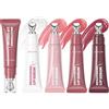 Domality Siero Labbra Idratante e Illuminante, Set da 4 Pezzi di Tinta Labbra Liscia Colorata, Balsamo Idratante Leggero come una Piuma per Labbra Lisce e Lucide, Trucco di Bellezza Coreano