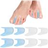 XURJUMI 8 pezzi Hallux Valgus - Separatore per dita dei piedi, in silicone, per alleviare le palle e le dita dei piedi sovrapposte, in silicone