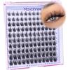 Mavphnee Wispy - Ciuffetti di ciglia dall'aspetto naturale, extension per ciglia finte fai da te a casa, 8-16 mm, con fascia trasparente, confezione da 120 pezzi Mavphnee