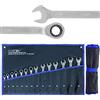 CCLIFE 14 Pezzi Chiave Combinata a Cricchetto 8-22 mm Cr-V 72 Denti Set Chiavi a Cricchetto