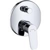 hansgrohe Focus - Rubinetto per vasca da bagno incasso per 2 utenze, Miscelatore monocomando per vasca per iBox universal, cromo, 31945000
