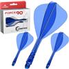 Mission Darts | Force 90 Vortex | Aletta e albero modellati | Forma aquilone | Diverse lunghezze e colori disponibili (blu, corto)