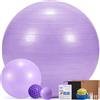 Cor cordium Set di 4 palline da ginnastica, composto da una grande palla da pilates da 23 cm, una palla da massaggio e una palla per riccio, una palla da yoga sicura con pompa per gravidanza, fisioterapia