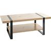 HAKU Tavolo da caffè rovere chiaro, nero, Metallo, Pannello di truciolato - Dim: L 120 x A 45 x P 60 cm, Stile: Moderno