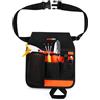 WISEPRO Marsupio per attrezzi da giardino con cintura regolabile - Include anello per gancio a martello e borsa per attrezzi con scomparti - per giardiniere, falegnami e fioristi taglia unica