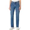 Amazon Essentials Jeans a Vita Alta a Gamba Dritta Donna, Blu Medio Vintage, 44 Lungo