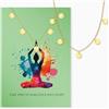 Engelsrufer Biglietto di auguri Happy Soul con collana in acciaio inox oro - Piccola attenzione con grande significato - Carta e gioielli per lei