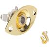 Banworks 6,35 mm Jack di ingresso ellittico ovale Cat-Eye Jack di ingresso per chitarra elettrica Presa per piastra di uscita con viti per chitarra elettrica Super Strat ST Tele Basso JT/CK-01 Dorato