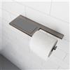 Viverso x add porta rotolo con ripiano, aperto, fisso, VA2202BB, x add nero spazzolato [Accessori Bagno > Porta Rotolo]