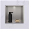 Viverso x wall nicchia a parete in acciaio inox La: 300 A: 300 mm, con telaio slim e illuminazione LED, VU9900BS, x wall [Accessori Bagno > Mensole Doccia]