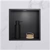 Viverso x wall nicchia a parete in acciaio inox La: 300 A: 300 mm, con telaio slim e illuminazione LED, VU9900BB, x wall [Accessori Bagno > Nicchie a parete]