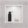Viverso x wall nicchia a parete in acciaio inox La: 300 A: 300 mm, con telaio slim e illuminazione LED, VU9900MW, x wall [Accessori Bagno > Nicchie a parete]
