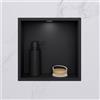 Viverso x wall nicchia a parete in acciaio inox La: 300 A: 300 mm, con telaio slim e illuminazione LED, VU9900MB, x wall [Accessori Bagno > Mensole Doccia]