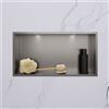 Viverso x wall nicchia a parete in acciaio inox La: 600 A: 300 mm, con telaio slim e illuminazione LED, VU9901BS, x wall [Accessori Bagno > Nicchie a parete]