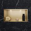 Viverso x wall nicchia a parete in acciaio inox La: 600 A: 300 mm, con telaio slim e illuminazione LED, VU9901BG, x wall [Accessori Bagno > Moduli Incasso]