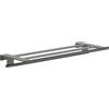 hansgrohe AddStoris S mensola portasciugamani, 41781340, AddStoris S nero cromato spazzolato [Accessori Bagno > Portasciugamani]