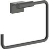 hansgrohe AddStoris S anello portasciugamani, 41784340, AddStoris S nero cromato spazzolato [Accessori Bagno > Portasciugamani]