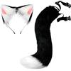 Set Costume Cosplay Animali: Cerchietto Con Orecchie Da Gatto E Coda Di Volpe/Pelliccia Morbida Per Halloween, Carnevale, Feste A Tema - 3