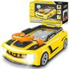 deAO Volante Giocattolo con Luci e Suoni, Gioco Simulatore di Corsa Auto per Bambini, Giocattolo Avventura in Auto con Volante, Regali di Natale e Compleanno per Ragazzi e Ragazze, Giallo, 3 Anni +