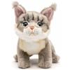 Uni-Toys - Gatto Maine-Coon, seduto (grigio) - 18 cm (altezza) - gatto di peluche - peluche