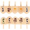 HEMOTON Set da 10 pezzi trottola giocattolo per bambini Chanukka decorazioni Mini Dreidel Chanukka giocattolo per feste Chanukka Dreidel per Hanukkah Classico Dreidel Off