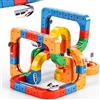 Sitodier Set ferroviario elettrico con pista da corsa flessibile, 123 pezzi Magic Rail Cube con treno motorizzato che resiste alla gravità, pista cubo 3D fai da te, kit STEM per ragazzi e ragazze