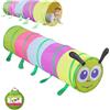 WDKXCN tunnel da gioco per bambini, 46 x 180 cm, pieghevole, tunnel per gattonare, per esterni, colore a partire da 1 anno, tunnel per gattonare bruco per bambini e animali, per interni ed esterni