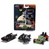 Jada Toys Batman - Set di 3 macchine da collezione Nano Die-cast, Batcycle, Batmobile, Joker Batmobile, set da 4 cm, a partire da 8 anni