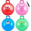 Sinmoe 4 Palline da Tramoggia per Bambini età 3-8, Palla Rimbalzante Gonfiabile da 20 Pollici con Maniglia Tramoggia Spaziale con Pompa per Giochi Esercizio Sportivo intérieur all'Aperto (20 Pollici)