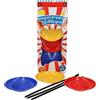 D.A.Y. Republic Set di 3 piatti rotanti con bastoncini, gioco da giocoleria classico per bambini e adulti