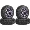 KEEDA Pneumatici in gomma da 75 mm e ruote in plastica per 1/10 RC Sulla strada auto 1/16 RC Rally Auto HSP 94123 HPI Kyosho Tamiya (grigio)