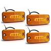 Yuanjoy 4 Fari Laterali LED Arancioni 12/24V IP65 per Rimorchio Camion | ECE R91 SM1 R10 6 LED SMD 2835 per unità 18LM 120° cavi rosso nero 2 viti inox per faro per Furgone Camper