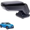 RATI ARMSTER S Bracciolo adatto per CITROEN C3 AIRCROSS 2018-2021 [nero,pelle vegana] Bracciolo centrale retrofittabile con vano portaoggetti