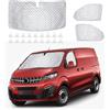 luolety Coperture interne termiche per parabrezza per Vauxhall Vivaro 2019-2025, 3 pezzi impermeabili, resistenti ai raggi UV, set di tende termiche, copertura anteriore pieghevole, oscuramento interno