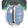 LELNOOS Cover Chiave Auto, Silicone Custodia Chiave Protettiva Copri Chiavi per Hyundai i10 i20 i30 i35 i40 ix20 ix35 Tucson Bayon Santa Fe Kona Elantra Sonata Accent Ioniq Creta Verna, Flip S