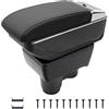 KAERGK Supporto bracciolo per auto per Renault Dacia Duster II 2018-2023 Consolle centrale per veicoli Doppio vano portaoggetti con portabicchieri Scatola utility posteriore Montaggio semplice (Linea