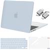 MOSISO Custodia Compatibile con MacBook Air 13 Cover M5 M4 M3 M2 2026-2022 A3449 A3240 A3113 A2681,Case per MacBook Air 13,6'' display Liquid Retina&Copritastiera&Pellicola&Tipo C, Bambina Blu