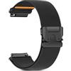 RUIMAYA Cinturino per Orologio in Nylon 20mm Compatibile con Garmin Vivoactive 6/5/3/Forerunner 55/245/645 Music, Cinturino Elastico Intrecciato per Orologio per Galaxy Watch 7/6/5, Nero